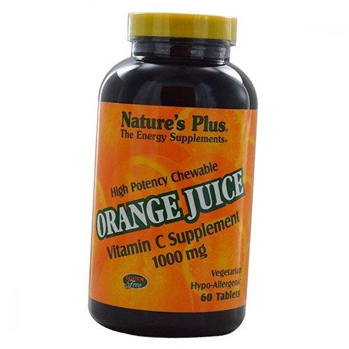 Vitamin C, Ascorbic Acid, Orange Juice Vitamin C 1000, Nature's Plus 60tab (36375151)