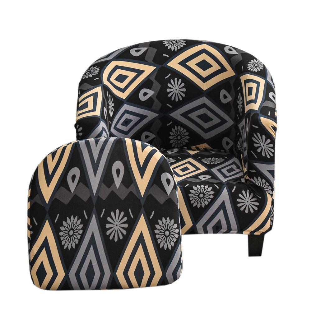 Single Chair Cover Sofa Cover All-inclusive Protective Cover Semi-circular Bathtub Type Sofa Cover Cushion