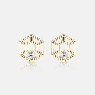 Einfache Gold Sterling Silber Ohrringe A202Se0166Ypa .