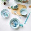 Disney Stitch Tableware Set Household Cartoon Ceramic Rice Bowl Spoon Chopsticks Rice Bowl Cute Children's Gift