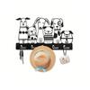 Creative Animal Wrought Iron Wall Mounted Key Holder with Screws and Expansion Bolts