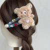 Plush Rabbit/Bear Shape Hair Clip Spring Summer Headwear for Woman Girls Bangs Taking Photo Shopping Travel Anti-Slip