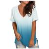 2021 Summer Tie-Dye V-Neck Short Sleeve Women's Trendy T-Shirt
