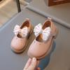 Little Girls Party Dress Shoes for Wedding Princess Sweet Kids Mary Janes Flats Cut-outs with Bow-knot Rhinestone Leather Shoes
