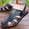 Sandals Men's Summer New Casual Beach Shoes Wear-resistant Beef Tendon Soles Handmade Online Middle-aged Non-slip Dual-purpose Cool Slippers