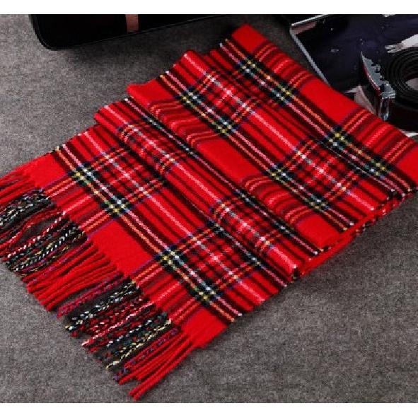 New Atmosphere Imitation Cashmere Plaid Tassel Scarf For Men In Autumn And Winter, With Thickened Velvet And Warm Neck