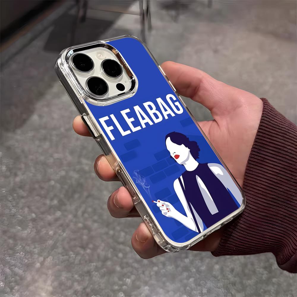 Funda para Teléfono TV F-Fleabag Para IPhone 17 Air 16 E 15 14 13 12 11 Plus Pro Max Transparente Galvanizado Funda Blanda