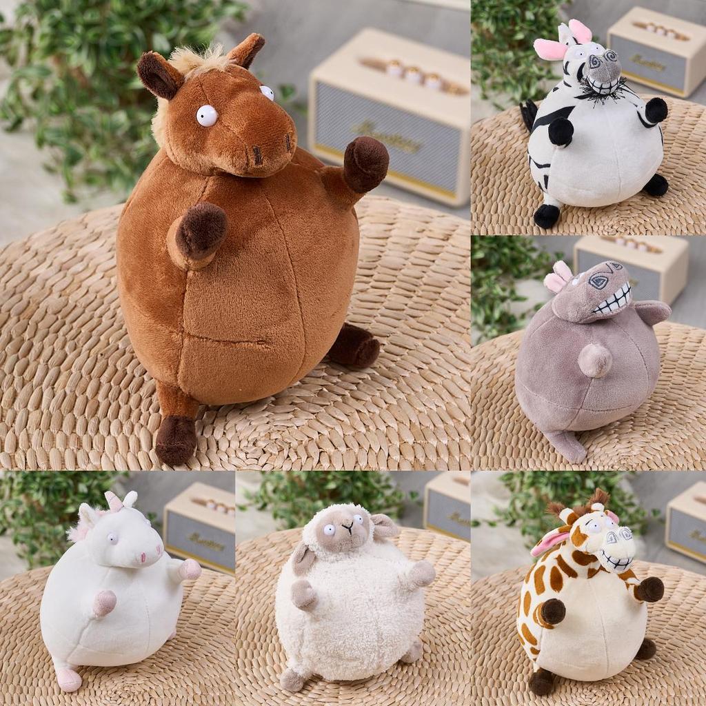 Hippopotamus Unicorn And Giraffe Plush Toy Keychain Pony With Soft Short Plush For Collectors And Decor