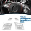 Car Steering Wheel Button Sticker for Benz a Class 13-15 Silver Tone (Set of 12)