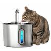 USB Automatic 2.2L Cat Water Fountain with Filter Stainless Steel Pet Water Dispenser for Cats Dogs Drinking Transparent Window