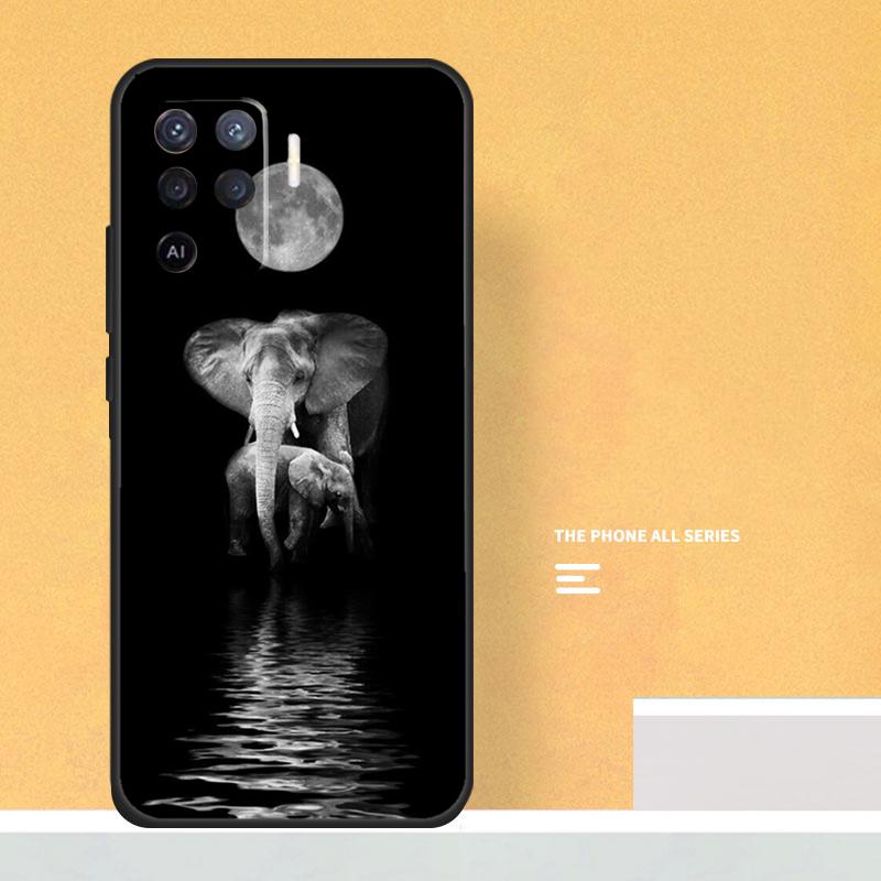 Elephant Baby Nature For OPPO A96 A76 A16 A54 A74 A94 A98 A78 A58 A5 A9 A52 A72 A53S A54S A15 A17 A57 A77 Case