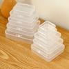 Rectangle Plastic Jewelry Case Flip Cover Sewing Storage Box Hair Clips Boxes  Gift Packaging