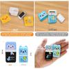 6 Pack of Pencil Erasers, Kids Eraser with Roller and Cover, Fun and Cute Animal Themed Eraser, Great Gift for Kid of Cute School Supplies