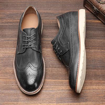 39~46 Casual Shoes Men Brand Brogue Comfortable Fashion Men Derby Shoes #Kd528
