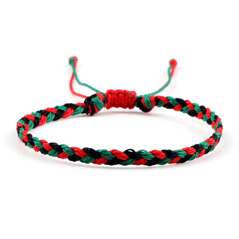 30 Hand-knitted Bracelets & Bangles for Women Men Mulitcolor Wax Line Braided Wristband Yoga Charm Jewelry Gift Adjustable