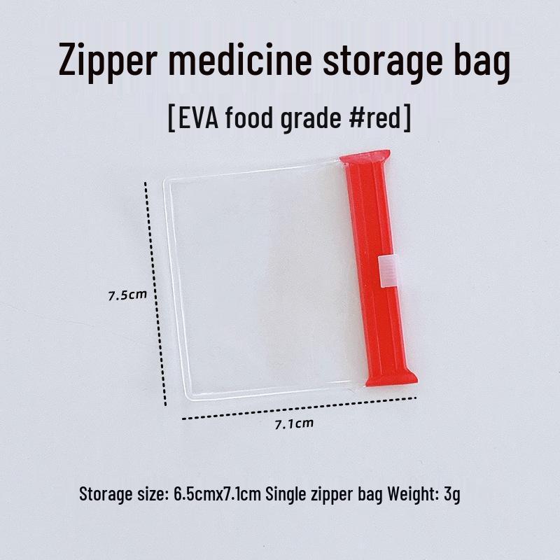 Eco-Friendly Compact EVA Medicine Bag with Colorful Design - Portable, Self-Sealing Zipper for Travel and Storage of Pills