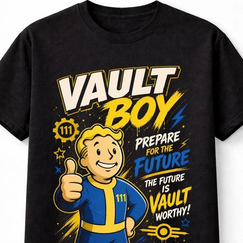 Vault Boy Fallout Gamer Apocalypse Video Game Graphic Unisex TShirt S