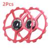 2Pcs Ceramic Bearing Jockey Wheel CNC Aluminum Alloy Rear Derailleur 10-16T Guide MTB Road Bike Pulley