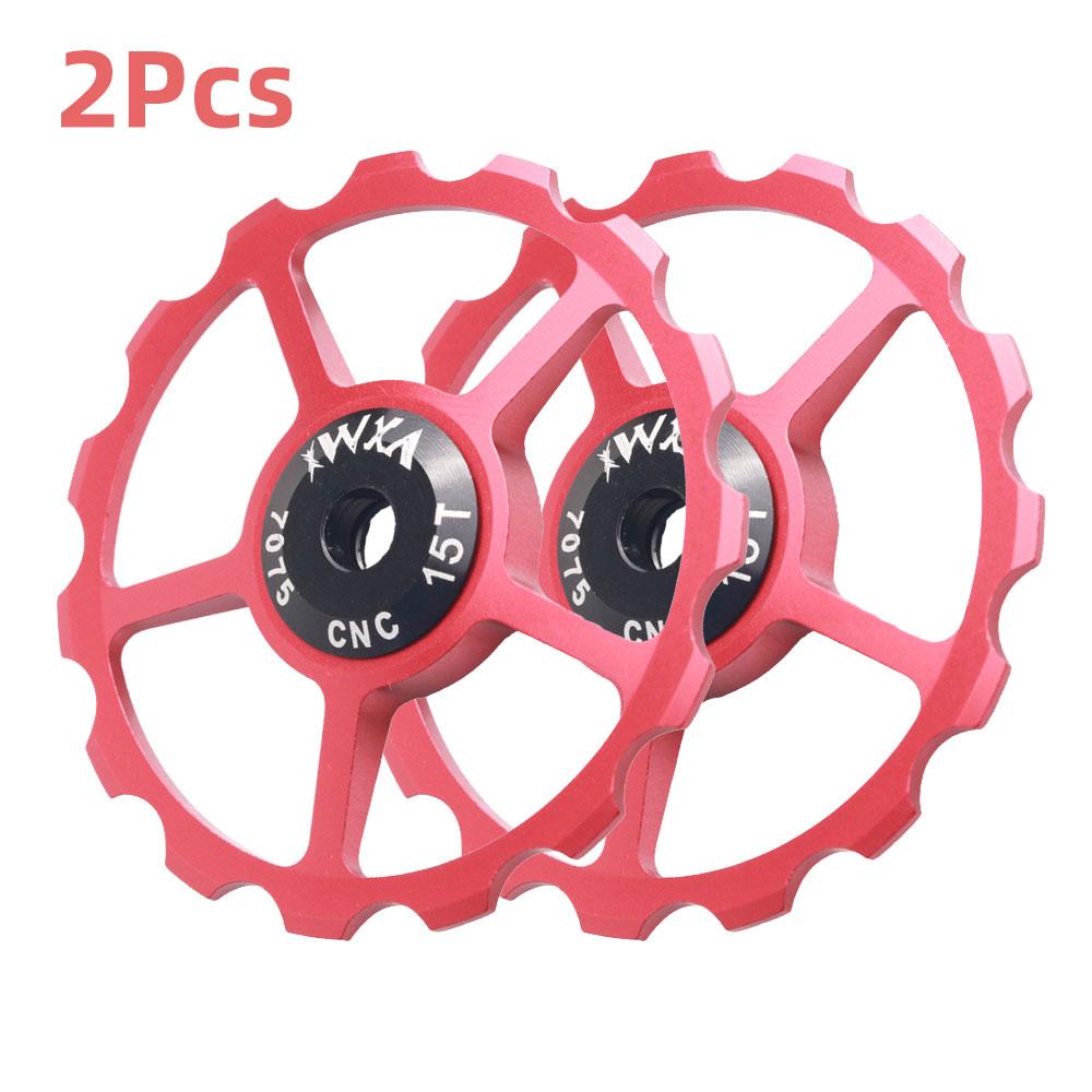 2Pcs Ceramic Bearing Jockey Wheel CNC Aluminum Alloy Rear Derailleur 10-16T Guide MTB Road Bike Pulley