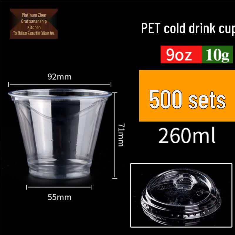 Disposable Plastic Cold Drink & Sundae Takeaway Cups with Lids