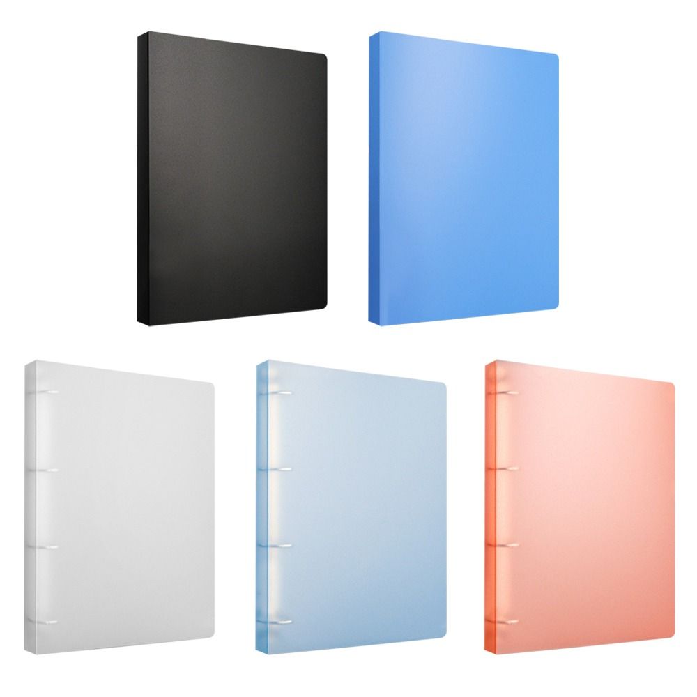 

D-type File Folders Transparent A4 Folder Office School Supplies File Bag прозорого рожевого кольору