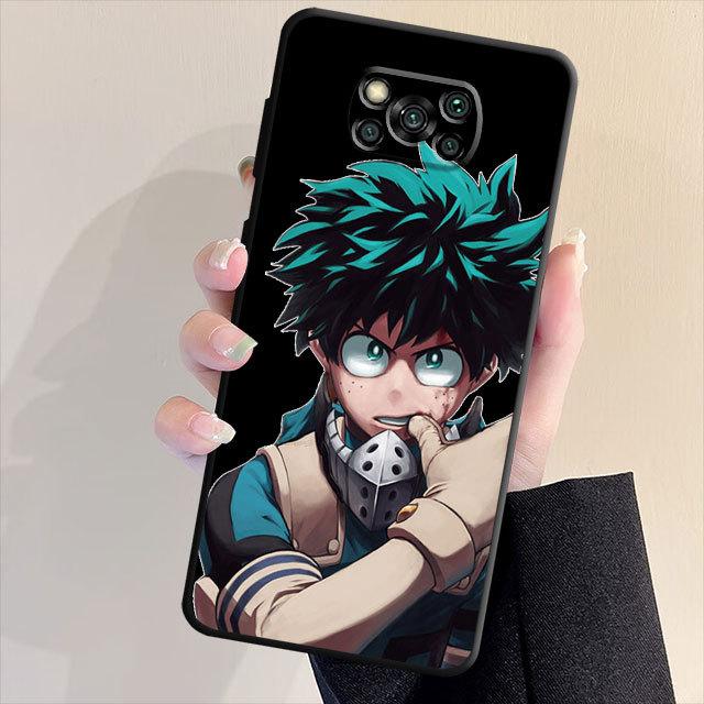 Shockproof Back Black Soft Phone Case For Samsung Galaxy S22 S23 S21 S20 Note 20 Ultra 10 Plus 8 9 My Hero Academia Cover