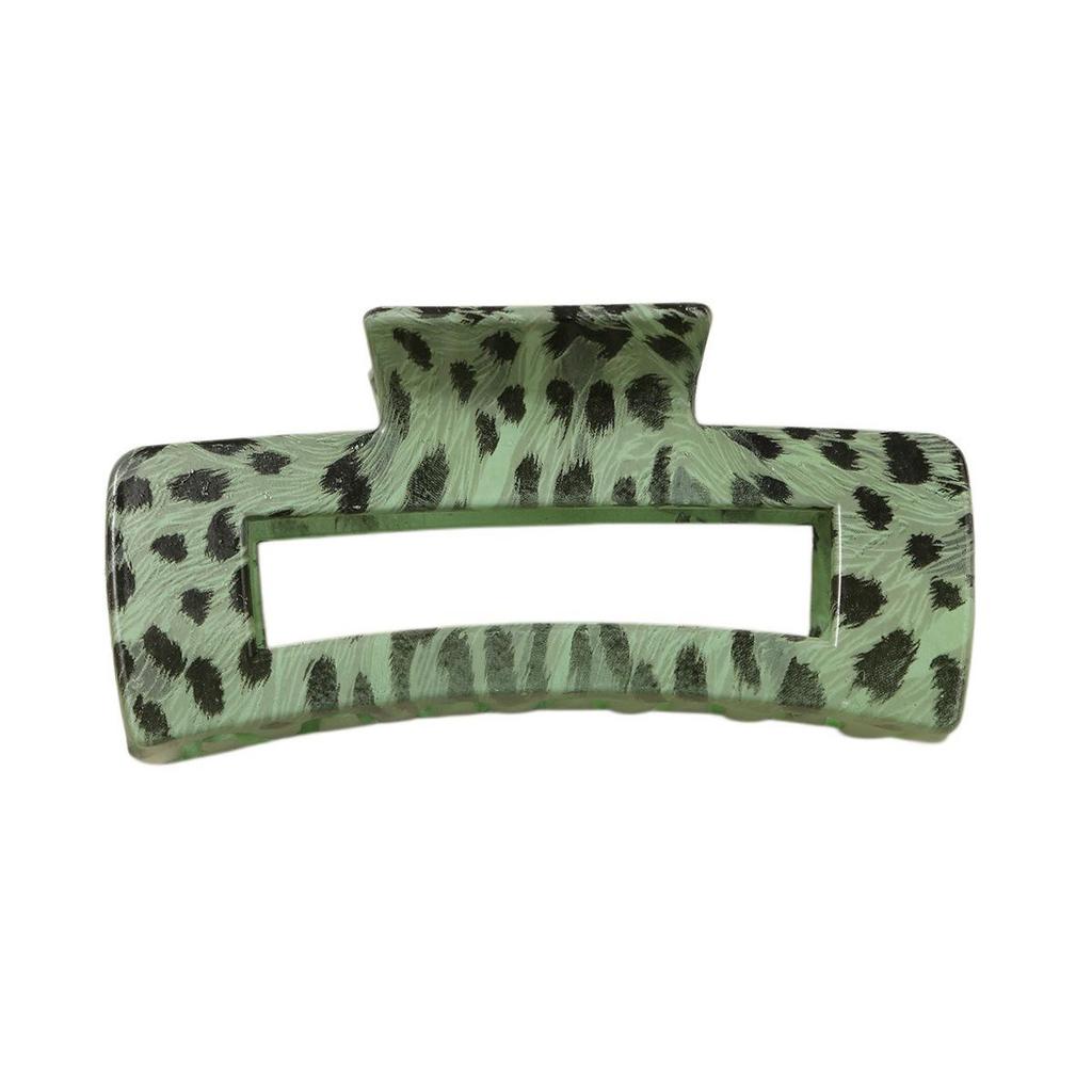 10.5CM Vintage Leopard Print Shark Clip: European & American Geometric Hair Claw for Versatile Updos