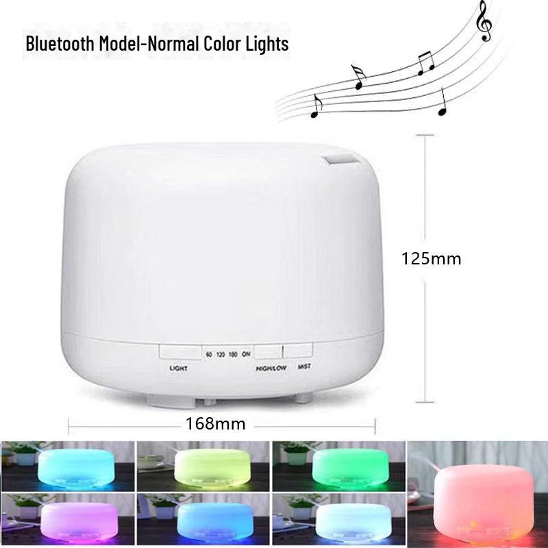 Difuzor și umidificator cu ultrasunete pentru aromaterapie MUJI 500ML, cu telecomandă și lampă cu uleiuri esențiale pentru casă sau dormitor.