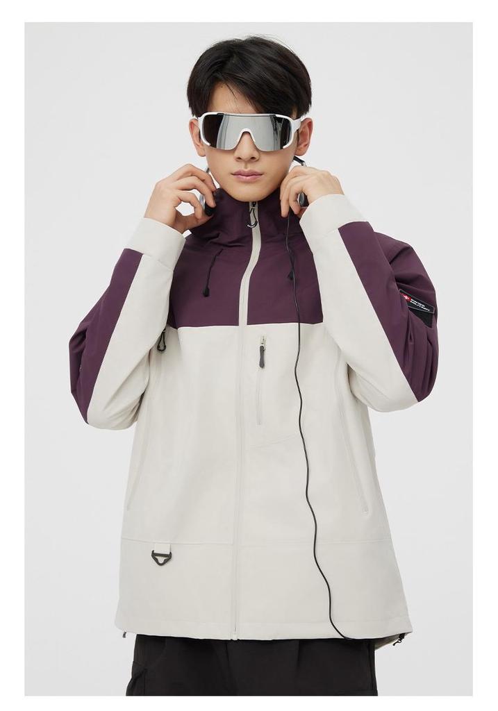 Unisex 3-in-1 Water-Repellent Fleece-Lined Ski Jacket for Autumn/Winter