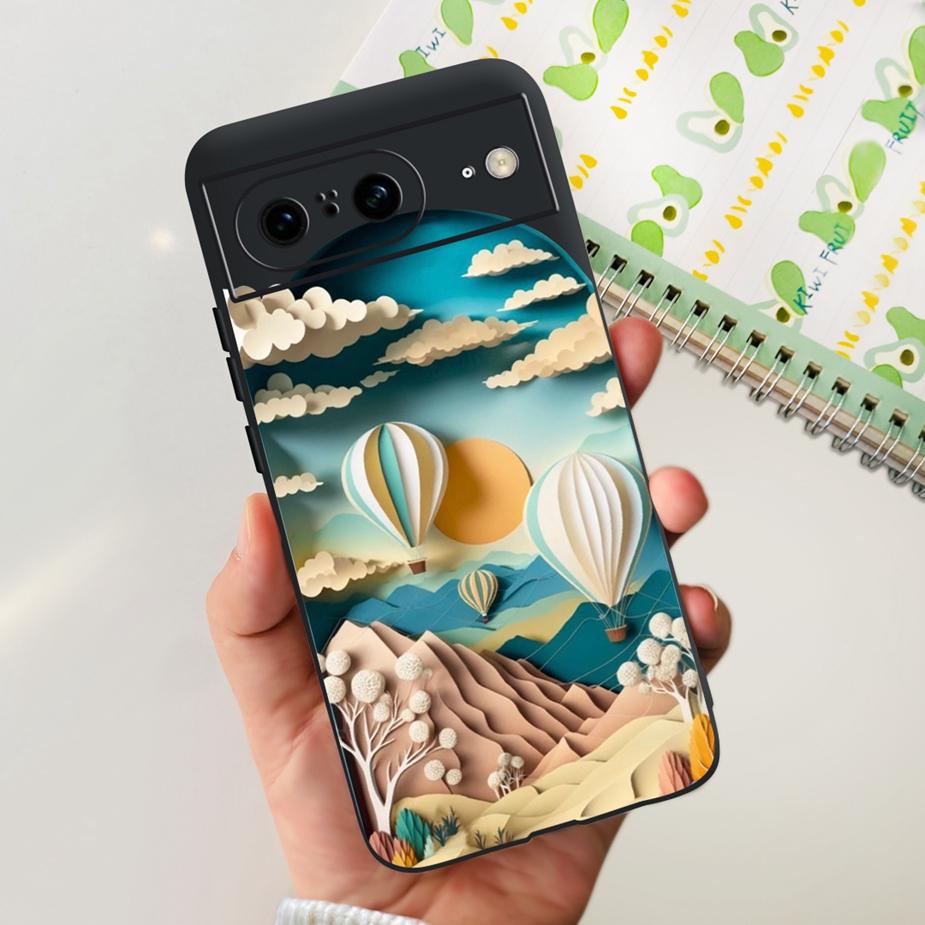 For Google Pixel 8A Case Pixel8 Pro New Fashion Painted Cover Soft Silicone Phone Case For Google Pixel 8 Pro Pixel8A Funda Capa