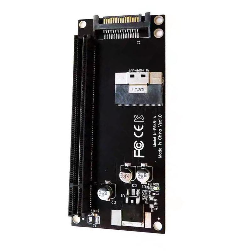 Universal SFF8654 to PCIe 4.0 x16 Converter Supports SFF-8654 8i to PCIe 4.0 3.0 2.0 Interfaces Convert Card Adapter