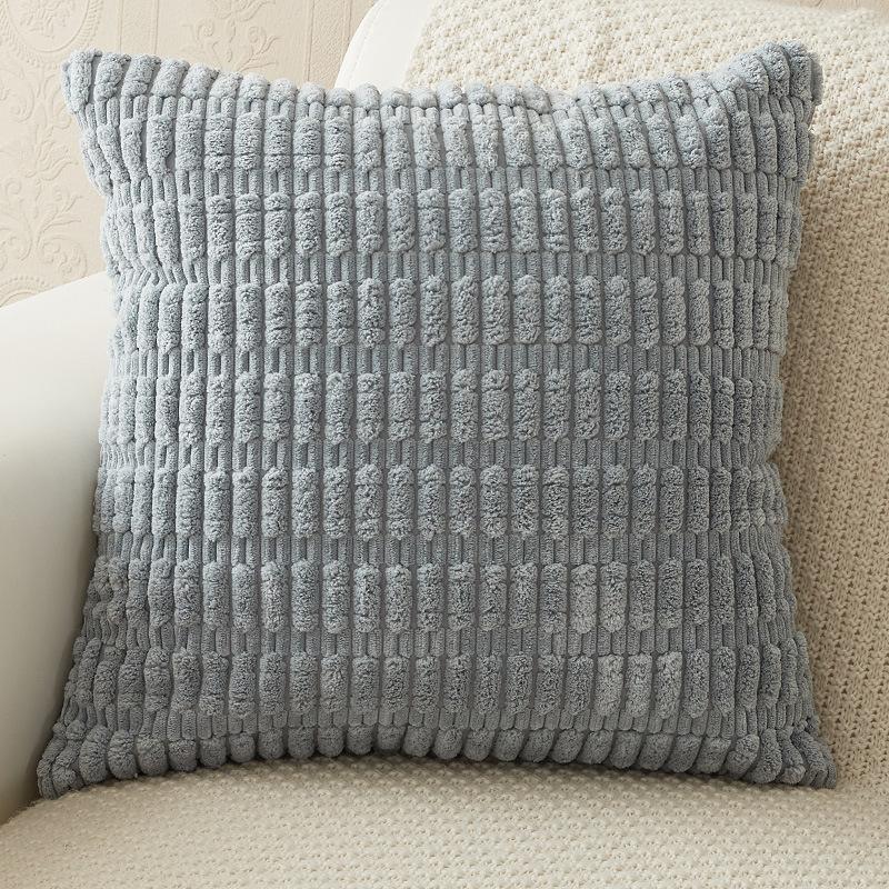 45x45cm Kordové povlaky na dekorační polštáře Měkké pruhované čtvercové povlaky na polštáře Jarní povlaky na polštáře na pohovku, gauč, ložnici, židli