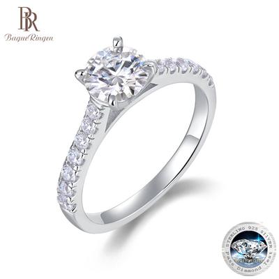 S925 Silber eingelegt 1ct Moissanite Herz Thema geschlossen Ring Damen Schmuck