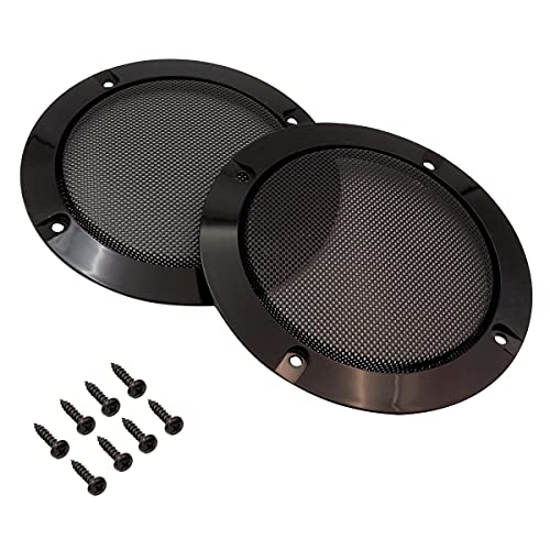 

[Negues] Решетка динамика, крышка динамика, универсальная для автомобильных динамиков, набор из 2 штук, 8 крепежных винтов в комплекте, 2 дюйма, черная