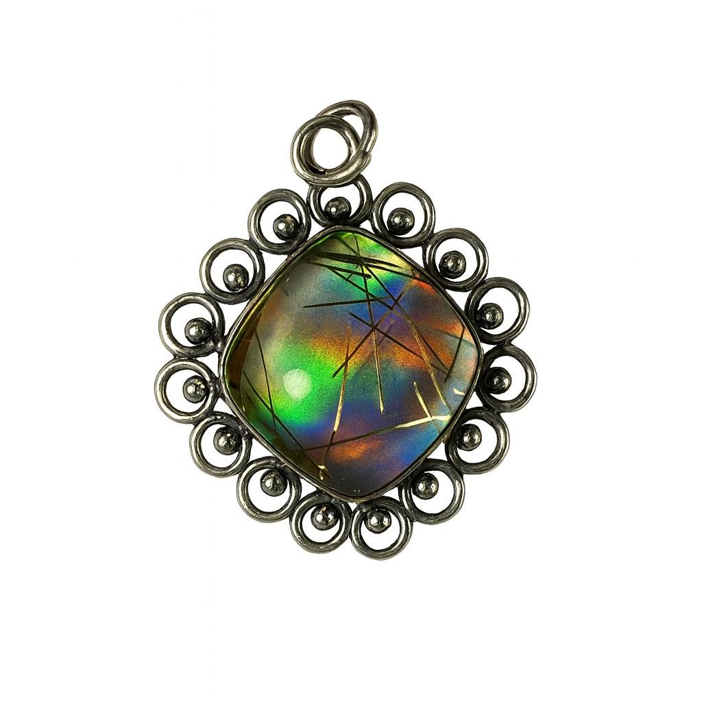 Opal Pendant 925 Sterling Silver 35.15 ct Monarch Fire October Birthstone for Gem Collections