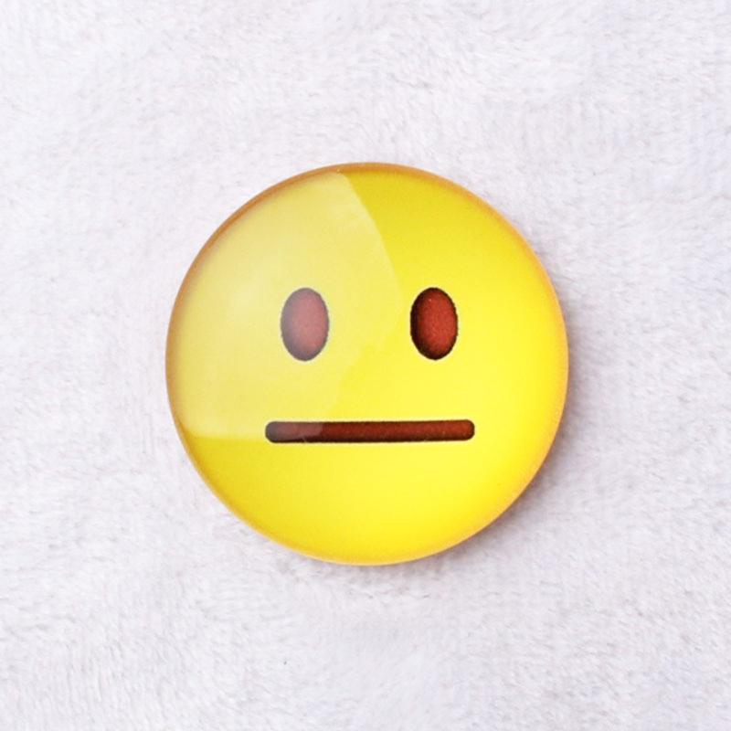 20 pcs/lot Cute Refrigerator Magnets, Dome Glass Fridge Magnet, Cartoon Expression Glass Magnetic Stickers