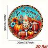 Metal Leopard Pumpkin Wall Art Autumn Halloween Home Decor Wreath Sign