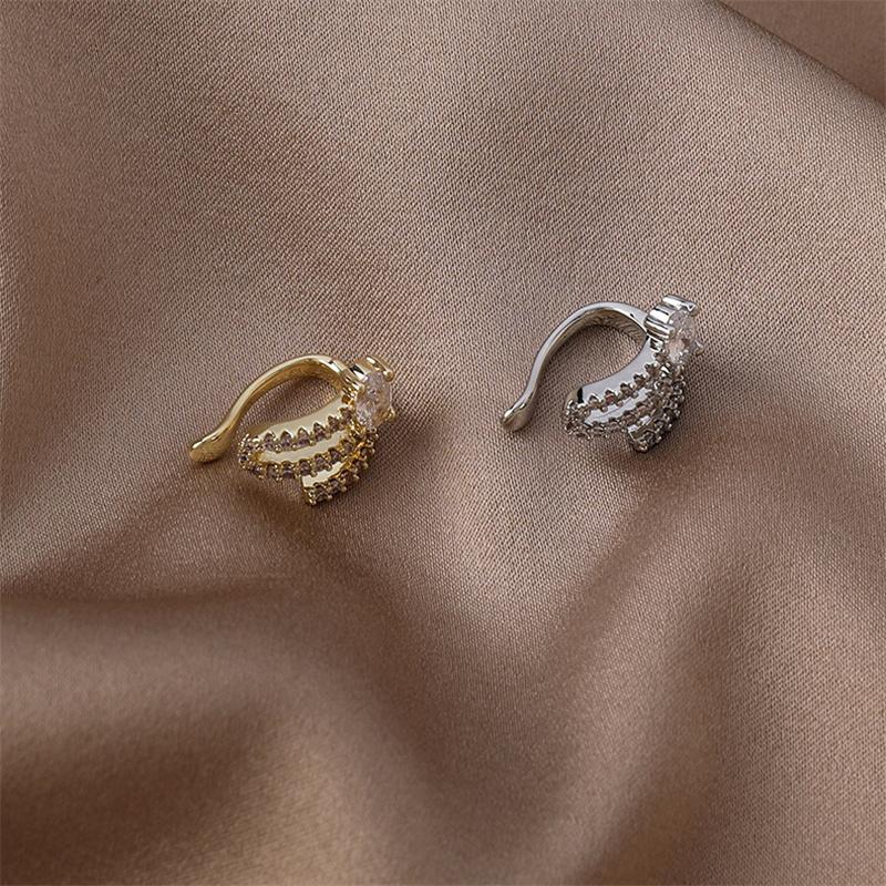 Zirconium Stone-inlaid Earbone Clip Ear Nail