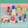 Kids Wooden Magnetic Digital Train Games Set