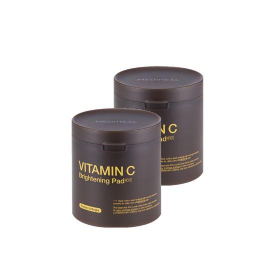 MEDIHEAL Vitamin C Brightening Pads Radiance & Dark Spot Care Toner Pads 250ml x2 (60 Pads)