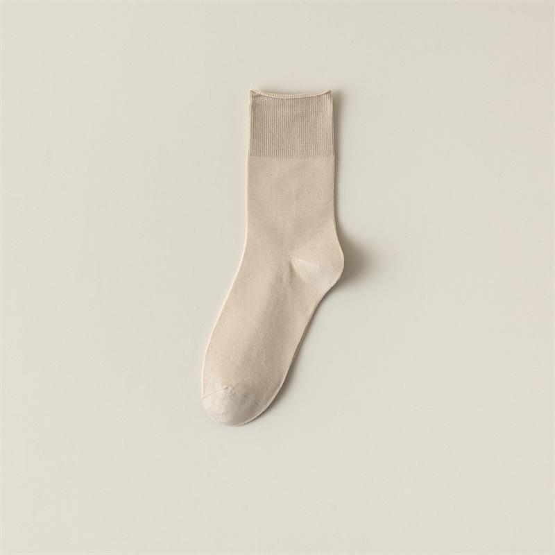 

Summer Thin spring summer medium tube women s cotton socks breathable sweat absorption deodorant socks хакі