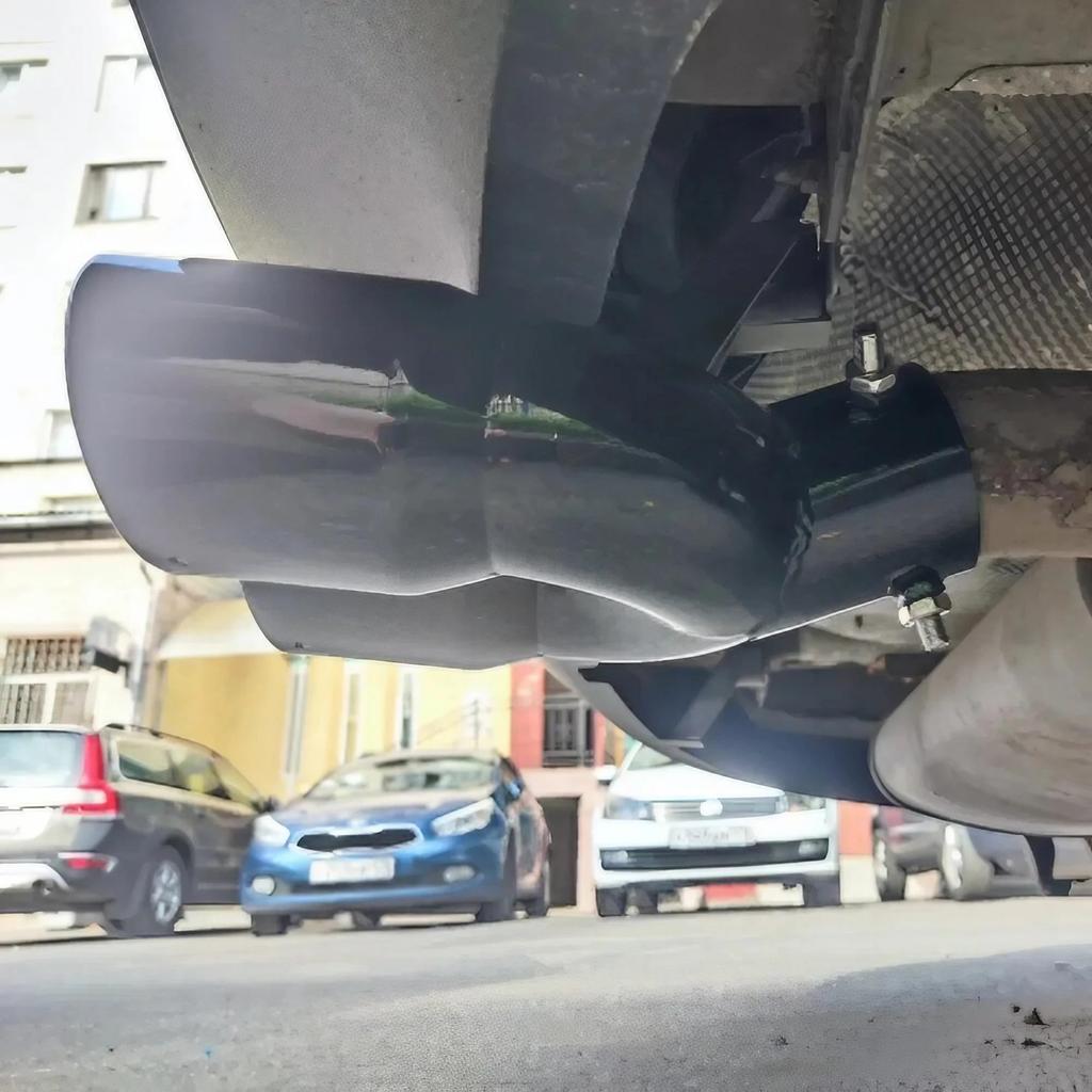 Pureseek Downward Muffler Cutter, Tailpipe Aero Parts, Dress-Up (Titanium Color, Dur)