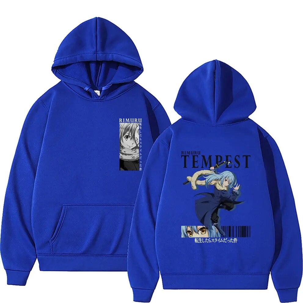 Anime That Time I Got Reincarnated As A Slime Rimuru Tempest Double Sided Print Hoodie Unisex Women Fashion High Quality Sweatshirt