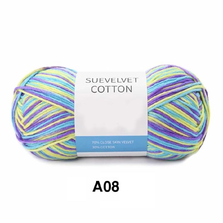 Mixed Color Cotton Yarn Handmade Hat Crochet Thread Supplies Knitting Yarns