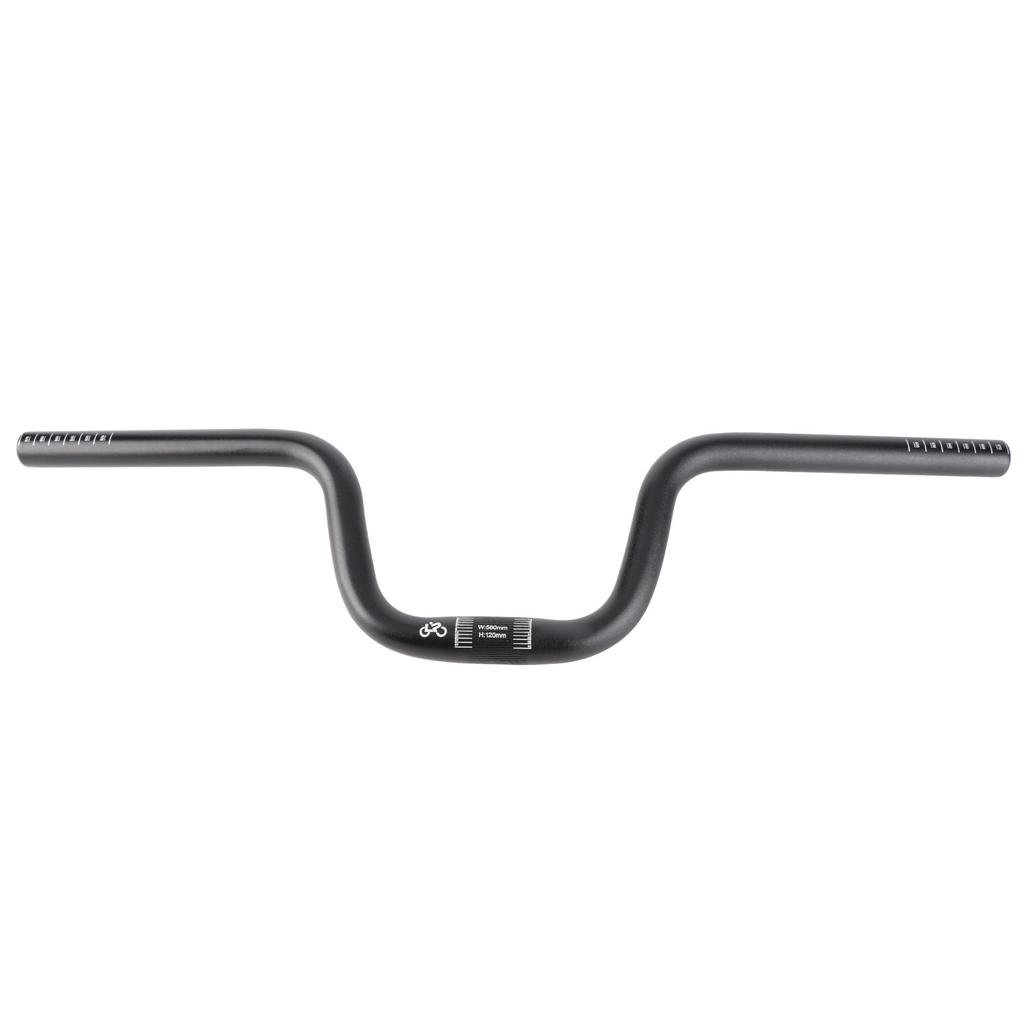 Mountain Bike Handlebar 25.4mm Diameter 580mm Extra Long Handlebar Aluminum Alloy Folding Road Bike Riser Bar