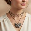 Steampunk Style Butterfly Gears Necklace Retro Alloy Jewelry Adjustable Chain For Bold Fashion Statements