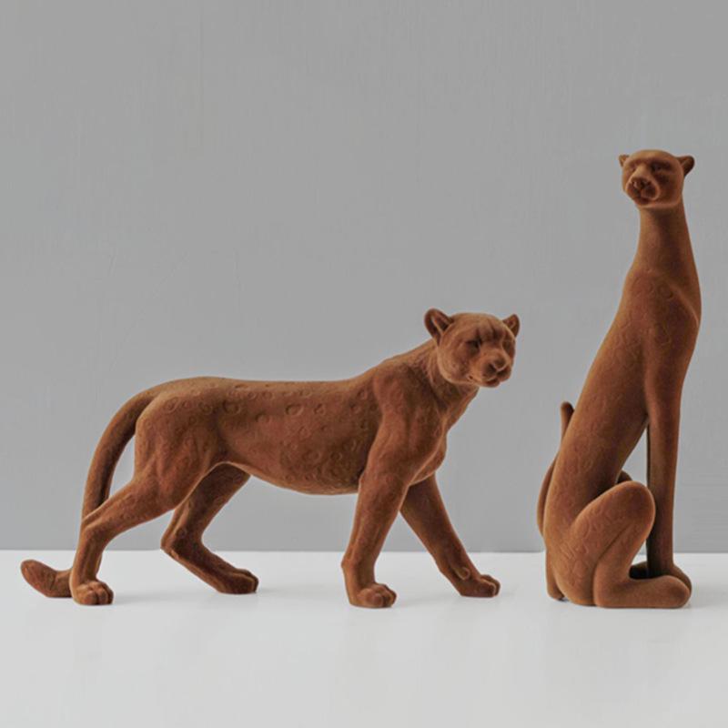 Elegant Leopard Figurine for Home or Office Decor