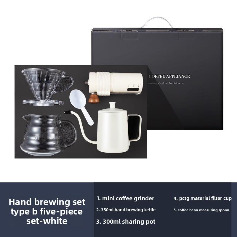 Hand-poured Coffee, Drip Coffee Filter, Coffee Grinding, Hand-poured Coffee Set