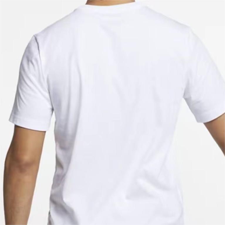 Nike Letter Logo Design Round Neck Pullover Short Sleeve Simple Breathable Mid Waist Drawstring Shorts Casual Sports Suit AR5050-101+DM4742-010