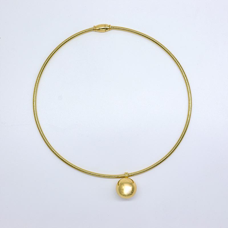 Magnetic Ball Collar Necklace: Niche Design, Female Clavicle Chain, Hip-Hop Personality.